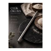 morponi Masterchef Paslanmaz Çelik 80 cm Hamur Açma Oklava
