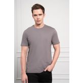 Morven Erkek Antrasit Basic Bisiklet Yaka Dynamic Fit Pamuk T-Shirt