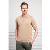 Morven Erkek Bej Basic Polo Yaka Dynamic Fit T-Shirt