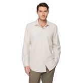 Morven Erkek Bej Basic Regular Fit Sert Yaka Gömlek