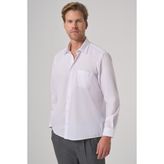 Morven Erkek Beyaz Basic Regular Fit Sert Yaka Cepli Gömlek - XL