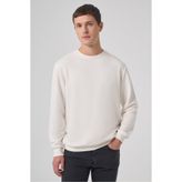 Morven Erkek Ekru Basic Bisiklet Yaka Sweatshirt