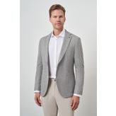 Morven Erkek Haki Örme Slim Fit Mono Yaka Ceket