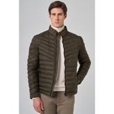 Morven Erkek Haki Polyester Kısa Kapitone Mont