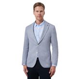 Morven Erkek İndigo Örme Slim Fit Mono Yaka Ceket