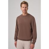 Morven Erkek KAHVE Basic Bisiklet Yaka Sweatshirt