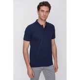 Morven Erkek Lacivert Basic Polo Yaka Dynamic Fit T-shirt