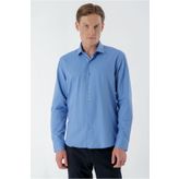 Morven Erkek Mavi Şamre Trend Slim Fit Gömlek