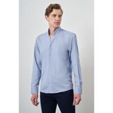 Morven Erkek Mavi Slim Fit Dik Yaka Gömlek