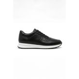 Morven Erkek Siyah Deri Sneaker Ayakkabı