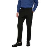 Morven Erkek Siyah Poliviskon Basic Düz Slim Fit Pantolon