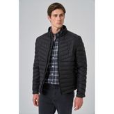Morven Erkek Siyah Polyester Kısa Kapitone Mont - 2XL