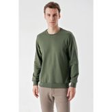 Morven Erkek Yeşil Basic Bisiklet Yaka Sweat-shirt