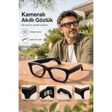 Mossem Yapay Zeka Destekli Kameralı Akıllı Güneş Gözlüğü - Acı Kahverengi