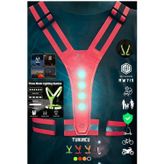 Motiva Reflektif Işıklı Yelek Turuncu Fosforlu Neon Bisiklet, Motosiklet,Scooter Gece İkaz Uyarı Yeleği