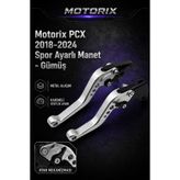 Motorix PCX 2018-2024 Uyumlu Spor Ayarlı Manet - Gümüş