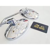 Motosiklet Ayna Kartallı Nikel - 10Mm Diş Ebatı Chopper