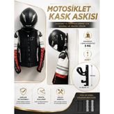 Motosiklet Kask Askısı ve Mont Askılığı | Kask Askılığı | Kask Tutucu | Duvar Tipi | Anahtar Askılıklı | Scooter Bisiklet ve Baret Askılığı | 1 Adet