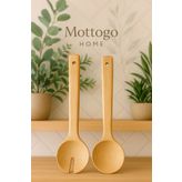 Mottogo Bambu Salata Servis Kaşığı Seti - 2 Parça Kaşık