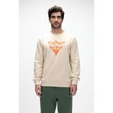 Mountain Bej Crewneck Erkek Baskılı Sweatshirt