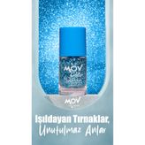 Mov Glitter Simli Oje Beyaz No:5