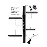 Mov Yıldız Desenli Eyeliner - Siyah
