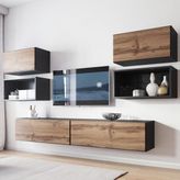 Mozide Oak Angle Tv Ünitesi - Ceviz - Siyah