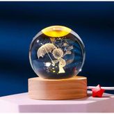 MR 3D Kristal Cam Küre, Ahşap Soketli Gece Lambası,LED, sevgiliye hediye, Noel, Öğretmenler Günü, Özel Tasarım Harika bir hediye (Küçük Prens A)