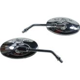 MR MotoRally Motosiklet Chopper Kartal Desenli Ayna 10 mm