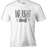 Mr. Right Papyon Beyaz Erkek Tshirt - L