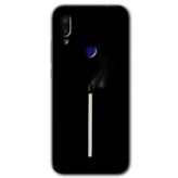 MRCİLETİSİM mrc66542 Sönmüş Kibrit Kılıf Baskılı Kapak 5D Tam Kaplayan Cam Xiaomi Redmi Note 7 ile uyumlu