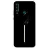 MRCİLETİSİM mrc96242 Sönmüş Kibrit Kılıf Baskılı Kapak Tam Ekran Koruyucu Huawei Y6P ile uyumlu