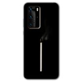 MRCİLETİSİMmrc-60492 Sönmüş Kibrit Kılıf HD Desen Baskılı Arka Kapak Huawei P40 Pro ile uyumlu