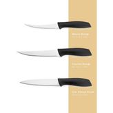 Ms Schafer Quick Chef Bıçak Seti 3 Parça-Siyah