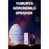 Ms Yumurta Şeklinde Su Dalgalı Bluetooth Speaker Lamba Renkli Şarjlı