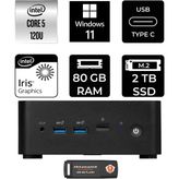 MSI Msı Cubi Nuc Core 5 120U Mini PC 80GB RAM 2TB SSD Win11 Pro + Per4 USB 1MG238BEUP429 - Windows 11 Pro