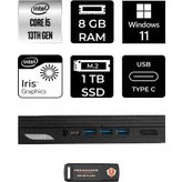 Msı Pro DP10 Intel Core I5 1340P 8gb 1tb SSD W11P Mini Pc & Per4 USB Bellek 13M002EUP353