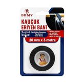 MSP Kauçuk Eriyen Bant - 20 mm x 3 Mt/siyah/gerdir & Sar