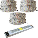 MSP Metre Şerit LED Günışığı Renk + 12V 16.5 Amper 200 Watt LED Trafo - 3 Dirençli Double Pcb - Oturma Odası, Yatak Odası ve Mutfak Için Gizli Aydınlatma