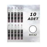MSP Silikonize Mastik Beyaz 500 Gr, 10 Adet
