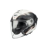 mt Cosmo Sv Layout A1 Açık Kask - Siyah - Beyaz