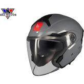 mt Helmets Cosmo Sv Solid A2 Parlak Gri Yarım Kask - Nardo Gri