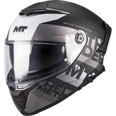 mt Helmets Thunder 4 Sv Waves B2 Kapalı Kask - Siyah - Beyaz
