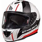 MT Rapide Duel Gloss Full Face Beyaz Siyah Motosiklet Kaskı