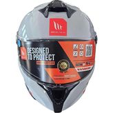 MT Targo S Solid A12 Parlak Kapalı Kask - XL - Gri