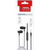 Mtl Oppo A5 2020 Uyumlu Kablolu Kulaklık Stereo MT270 - Siyah
