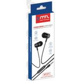 Mtl Xiaomi Redmi 9c Uyumlu Mikrofonlu Stereo Kablolu Kulaklık MT271 - Siyah
