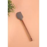 MTM Home Ahşap Saplı Silikon Spatula Kaşık - Gri - Antrasit