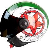 Mts Fx101 İtaly Yarım Yazlık Kask Beyaz-Yeşil MEDIUM