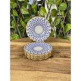 Mücevher Model Altın 6 Prç Çay Tabağı. - 12,5 cm